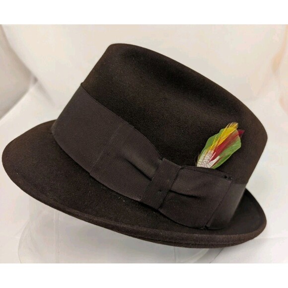 Vintage Resistol Brown 1950's-60's era Fedora - Size 7 - near perfect condition - Picture 1 of 9